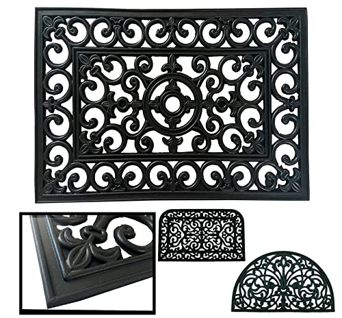 LUCA HOME Toledo Entrance Door Mat 45 x 75 cm Rectangular Non-Slip Easy Clean Absorbent Padded Entrance Door Mat for Outdoor and Indoor Use