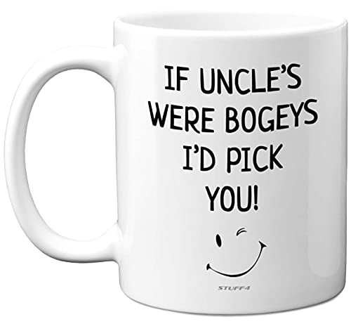 Stuff4 Uncle Mug, If Uncle's were Bogeys - Birthday, Fathers Day Mug Gifts, Christmas, 11oz Ceramic Dishwasher Safe Coffee Cup, Gift from Nephew Niece