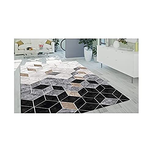 MANI TEXTILE TPS_LUXE_SCHWARIR_120 Polyester Rug, 120 x 180 cm