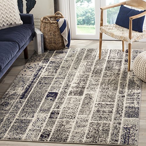 Safavieh Boho Chic Indoor Woven Rectangle Area Rug, Monaco Collection, MNC216, in Grey / Multi, 155 X 231 cm for Living Room, Bedroom or Any Indoor Space