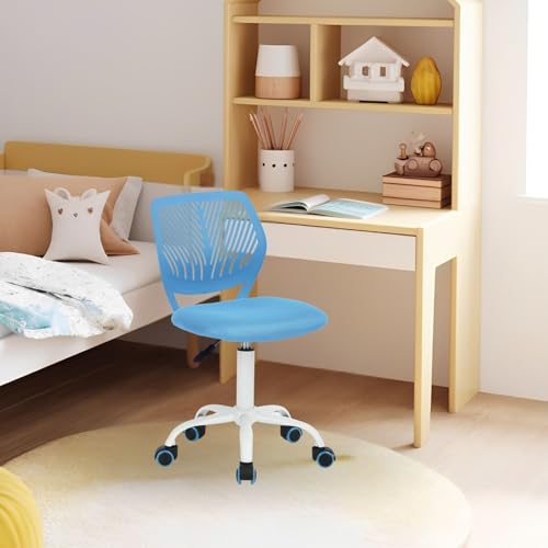 FurnitureR Children's Desk Height Adjustable Colourful Ergonomic Youth Chair with Backrest and Armrests, Children's Chair with 5 Wheels, for Children 3-10 Years Old, Maximum Load 100 kg