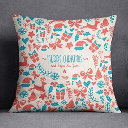 Questo Casa Christmas Tree Cushion Cover with Invisible Zipper Cushion Cover Decorative Cushion Cover Home Decor Sofa Coffee House Size 45 x 45 cm - Designed and Made in Turkey