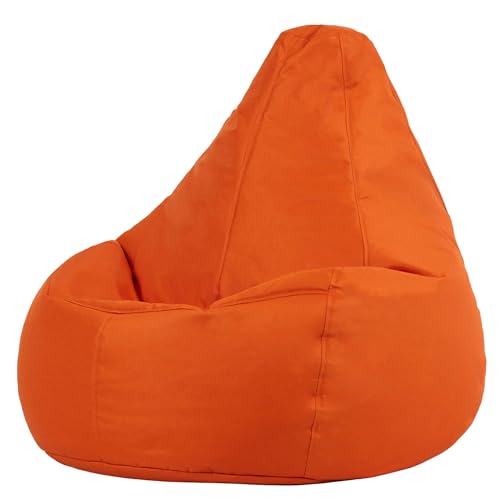Bean Bag Bazaar Dalton Outdoor Bean Bag Chair, Burnt Orange, Garden Chair, Water Resistant Fabric, Gaming Beanbag with Filling Included, Garden Seat, Outdoor Seating