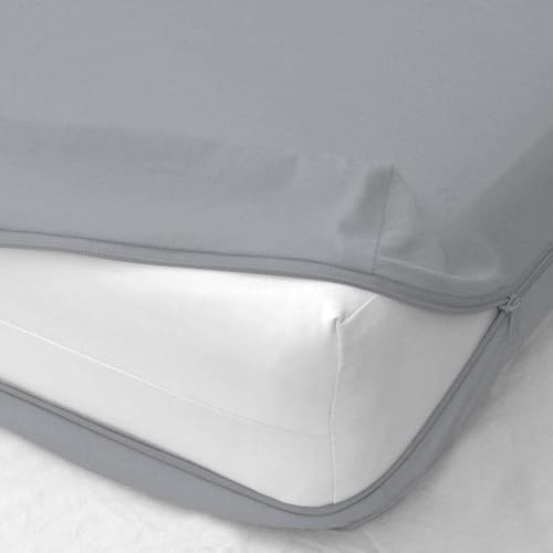Zipper Fitted Sheet - Brushed Hotel Quality Bottom Sheet 16 inch Extra Deep Pocket Soft Microfiber -Shrinkage and Fade Resistant-Easy Care -1 Fitted Sheet Only (Light Grey, King)