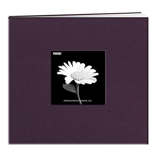 "Pioneer Photo Albums Fabric Frame Cover Post Bound Scrapbook, 8""x8"", Wildberry Purple"