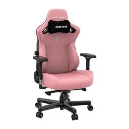 Anda Seat Kaiser 3 Large Gaming Chair - Ergonomic Reclining Video Game Chairs, PVC Leather Computer Home Office Chair, Heavy Duty Neck & Back Lumbar Support - Pink Folding Recliner Seat for Adults