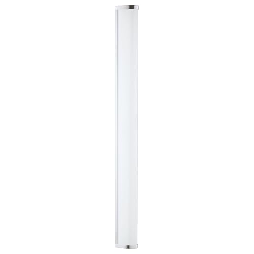 Eglo LED Wall Light Gita 2, Mirror Lamp Made of die-cast Metal in Chrome and White Plastic, Bathroom Light, LED Damp Room Light Neutral White, IP44, L 90 cm