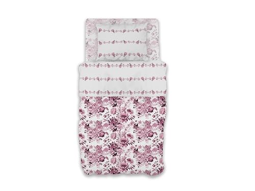 GEMITEX Cotton Bed Set, 100% Cotton, Breathable, Free of Harmful Substances, Certified Quality Standard 100 by OEKO-TEX Confidence in Textile, Single, G20/Fuchsia, Designed in Italy