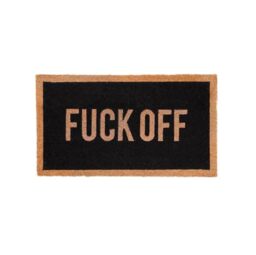 Fisura - Original F* Off Door Mat, Dirt Trapper for Indoor & Outdoor Entrance, Non-Slip With PVC Base, Coconut Fiber, Hand-Painted, 70 cm x 40 cm