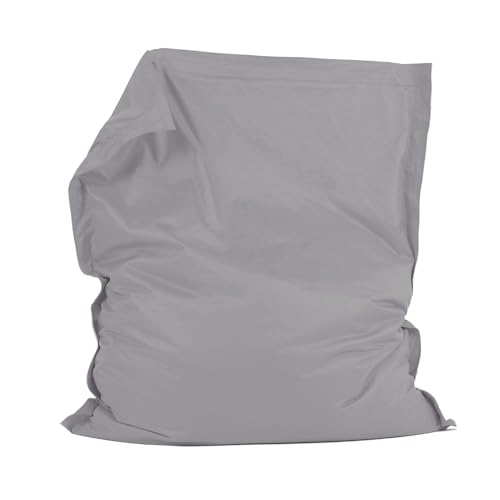 Bean Bag Bazaar Giant Outdoor Bean Bag, Grey, Outdoor Floor Cushion with Water Resistant Fabric, Large Beanbag with Filling Included, 180cm x 140cm, Sun Lounger, Garden Chair, Garden Seating