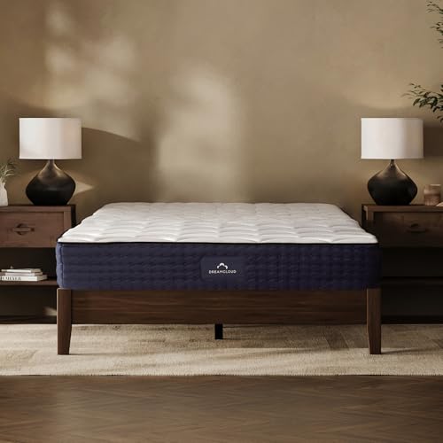 DreamCloud Hybrid King Mattress 25 cm - Medium-Firm Memory Foam - Reinforced Edge Pocket Springs - Quilted Top - 365 Night Trial - Forever Warranty