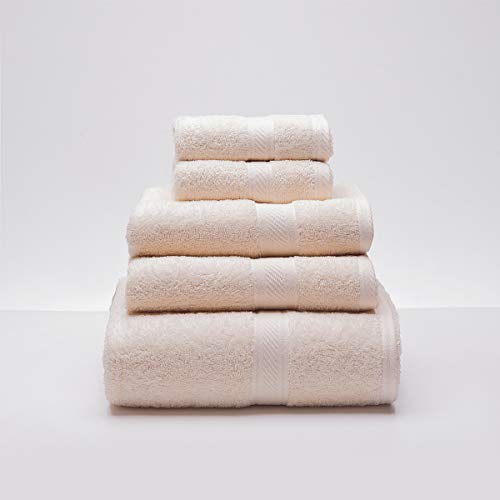 Sancarlos AQUARIUM 5-Piece Towel Set, 100% Cotton, Density 450 g/m2, Cream