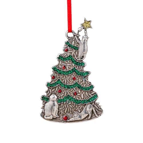 DANFORTH - 2025 Annual Ornament 'A Curious Christmas' - Handcrafted Pewter Holiday Ornament - Giftboxed with Flannel Pouch - Made in Vermont