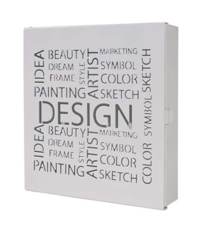 HAKU Key Box White, Metal - Dim.: W 22 cm X H 24 cm X D 5 cm, Style: Modern
