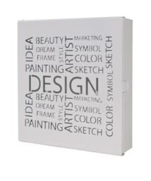 HAKU Key Box White, Metal - Dim.: W 22 cm X H 24 cm X D 5 cm, Style: Modern