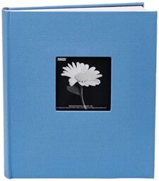 Fabric Frame Cover Photo Album Pockets Hold 5x7 Photos, Sky Blue