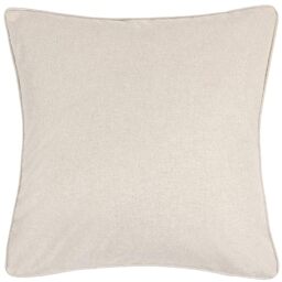 furn. Dawn Feather Filled Cushion – Soft Textured Neutral Tone Piped Edge Pillow (Linen – 45x45cm)