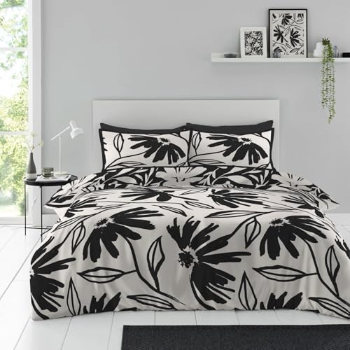 Super Dreamer 4 Pcs King Size Duvet Cover Set - Poly Cotton Soft Quilt Cover, Fitted Sheet & Pillow Cases - Breathable Complete Bedding Sets - Machine Wash Anti Allergic Bed Linen, Matthias