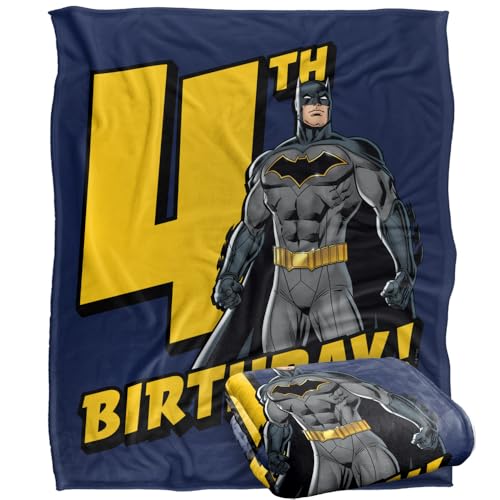 LOGOVISION Justice League Birthday Batman 4 Silky Touch Super Soft Throw Blanket 152 X 127 Cm
