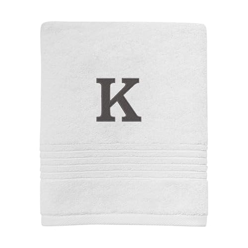 "Avanti Linens - Hand Towel, Soft & Absorbent Cotton Towel (Monogram Collection, Initial K) 28.00"" x 18.00"""