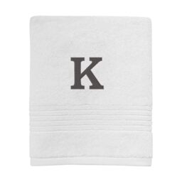 "Avanti Linens - Hand Towel, Soft & Absorbent Cotton Towel (Monogram Collection, Initial K) 28.00"" x 18.00"""