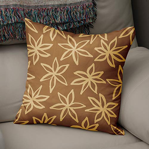Bonamaison Decorative Cushion Cover, Polycotton, Brown, Standard
