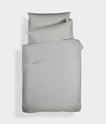 Bianca Plain Dyed Silver Bed Sheet Set 135 cm 100% Cotton Percale