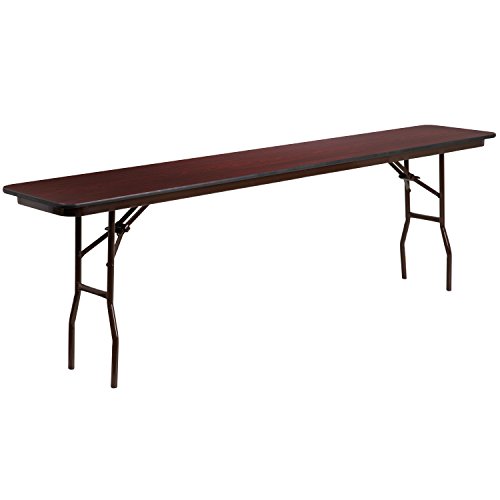 Flash Furniture Frankie 8-Foot Mahogany Melamine Laminate Folding Training Table