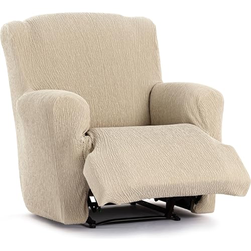 ECOMMERC3 Universal and Versatile Sofa Cover for Feet Together Relax ??? Ecru Colour Protector Easy to Install for Back, Seat and Arms