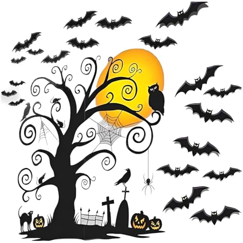Amscan 670191 - Halloween Family Friendly Wall Scene Setter Decorations - 32 Pieces