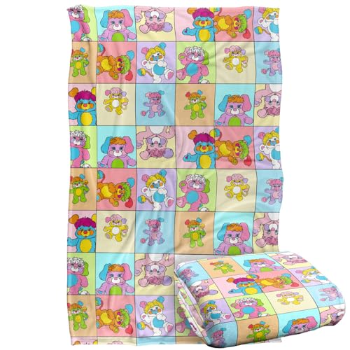 Popples Squares Silky Touch Super Soft Throw Blanket 91 x 147 Cm