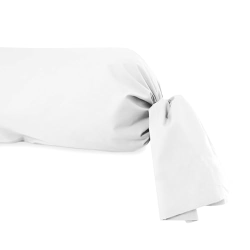 Soleil d'ocre, Polycotton Bolster Pillowcase 45 x 185 cm Percale White
