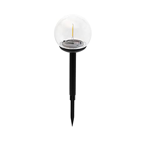 Velamp Decorative Solar Spike, 10cm Diameter Outdoor LED Solar Light. Warm 3000K Light with a Filament Effect. Perfect for Gardens, terraces, gazebos, Balconies...