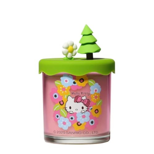 Hello Kitty Seasonal Candle – 213g 1-Wick Candles 35hr Burn Time – Sweet & Floral Fragrances Home Decor, Women Birthday Candle Gift (Spring Blossom (Lilac))