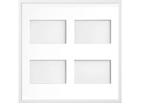Frame Company Drayton Multi Aperture Photo Frame, White, 40x40cm for 6x4 inch (x4)