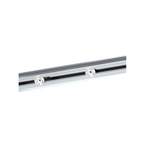Spirella Aluminium Shower Curtain Rail for Bath Curtain 75-125 cm Extendible No Drilling Required, Shiny Finish