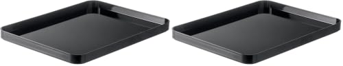 SmartStore Compact Storage Box L Lid Grey Durable Versatile - Perfect for Home Office Kitchen Organisation (Pack of 2)