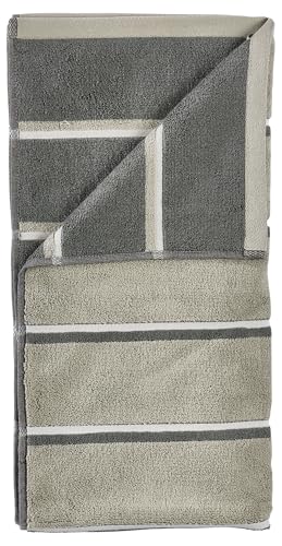 ZONE DENMARK Sauna Bath Towel, 70 x 140 cm, 100% Cotton, Highly Absorbent and Quick Drying, Hand Towel/Sauna Towel, Super Soft, Eucalyptus/Olive Green/Light Grey