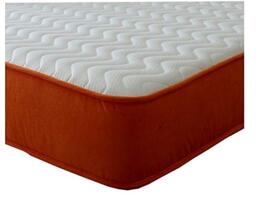 "eXtreme comfort ltd Sevilla Wave 8"" Deep Hybrid Memory foam and Spring with Fancy Orange Border Mattress, Double, 4ft6 by 6ft3, 135CM by 190CM"