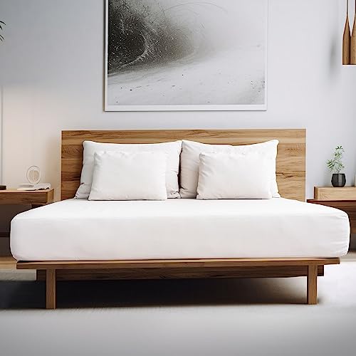 GC GAVENO CAVAILIA 200 Thread Count Single Fitted Sheet- 100% Egyptian Cotton Bed Sheets- 25 cm Hotel Quality Bedding Sheet- White