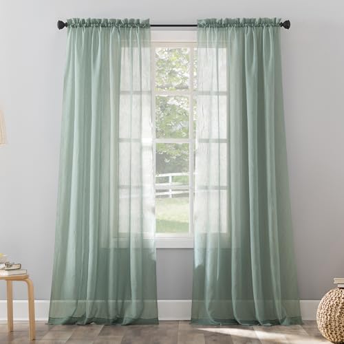 "No. 918 Rod Pocket Curtain Panel, Fabric, Mineral Blue, 51"" W x 84"" L (Pack of 1)"