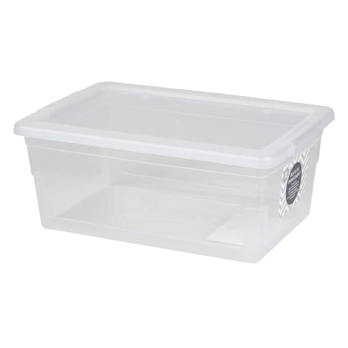 "PLASTIC STORAGE BOX ""SUZIE"" 4L WITH CLAMP COVER 27X18XH11CM"