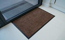 "Serdim Rugs Non Slip Dirt Rubber Edged Barrier Mats, Gold, 60 x 90 cm (2' x 2'11"")"