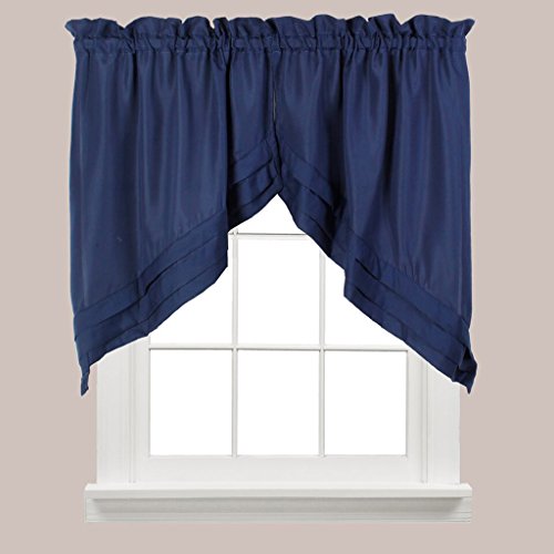 "SKL Home by Saturday Knight Ltd. Holden Curtain Tier Pair, 57"" x 30"", Navy, 2 Count"