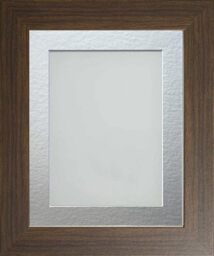 Frame Company Watson Brown Picture Photo Frame fitted with Perspex, 24x20 inch with Silver Mount for image size 20x16 inch