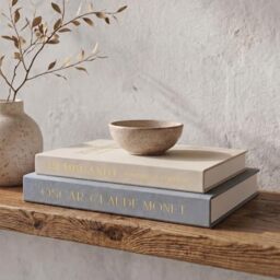 Beautiful Decorative Books - Set of 2 Linen Boxes Enhance Your Coffee Table, Bookshelf or Mantel Decor - Stylish Fake/Faux Books for Modern Home Decoration, Photo Storage and as a Keepsake Box