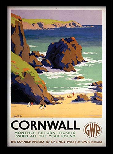 National Railway Museum FP10139P-PL Cornwall (5) Framed 30 x 40cm Print, MDF, Multi-Colour, 42 x 32 x 2.4 cm