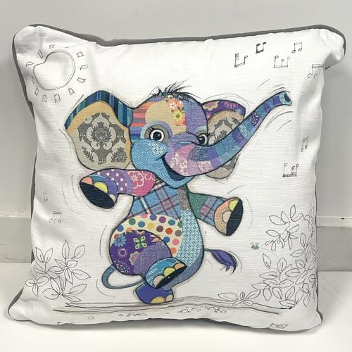Lesser & Pavey Elly Elephant Cushions For Bedroom Or Living Room Décor - Cute Animal-Themed Cushion Covers For Sofa, Bed, Or Chair Use - Decorative Throw Pillow For Kids