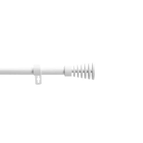 douceur d'intérieur, Sablis Extendable Curtain Rod Complete Kit (120  210 cm) Painted White
