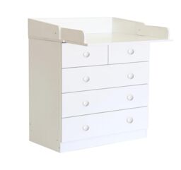 Polini Simple, Drawer Unit 1780 with Changing Board, White